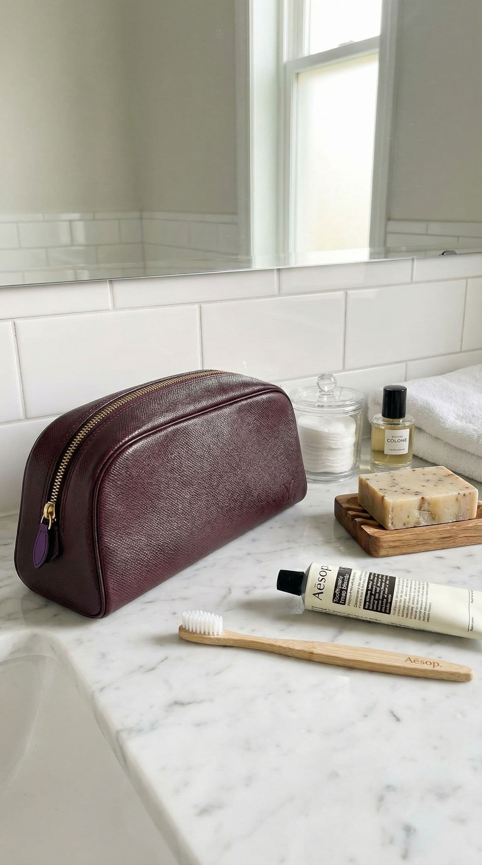 Louis Vuitton True Toilette PM Taiga Bordeaux - Image 2
