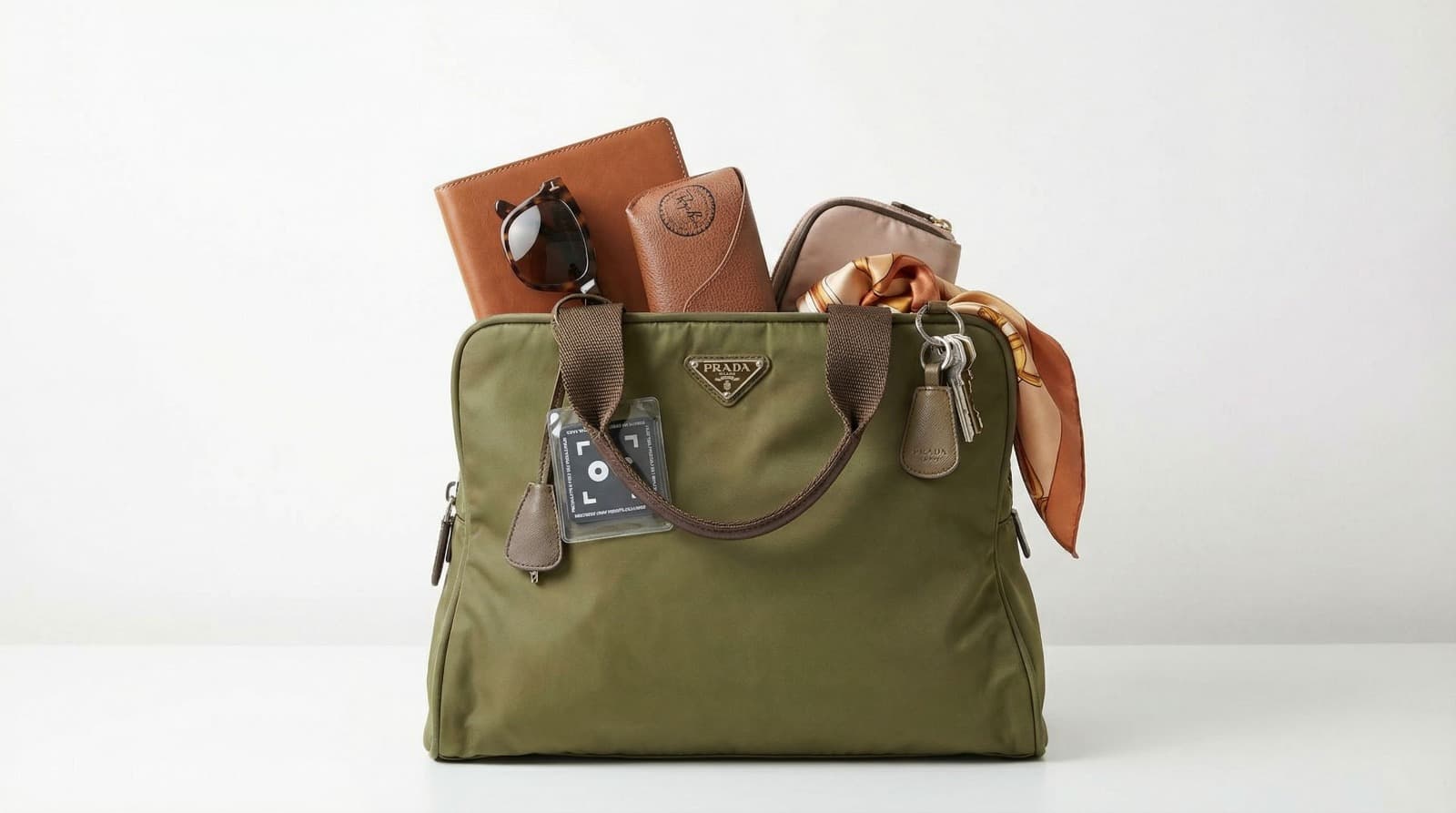 Prada Olive Green Nylon handbag - Image 5