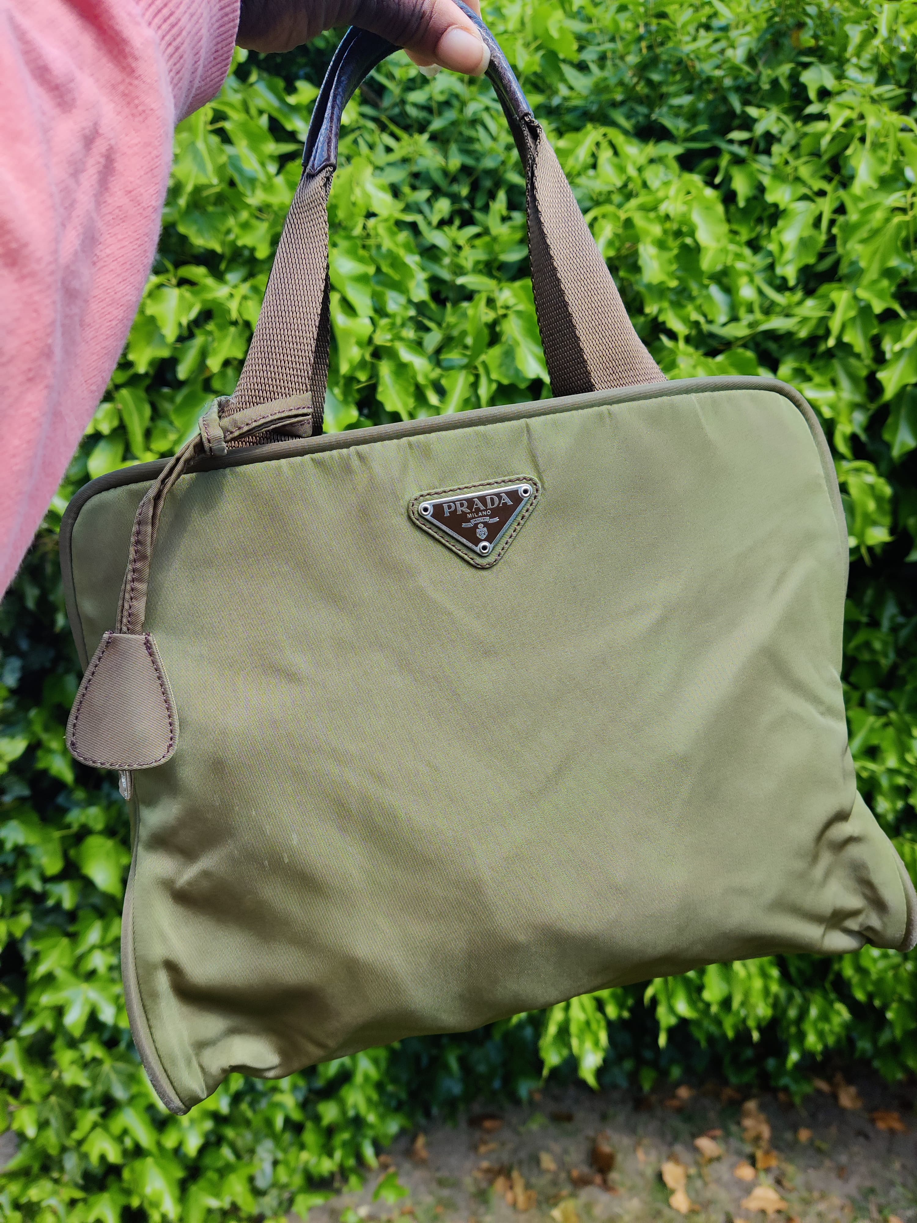 Prada Olive Green Nylon handbag - Image 6